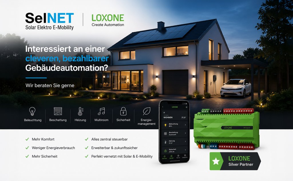 Selnet Geb&auml;udeautomation Loxone.